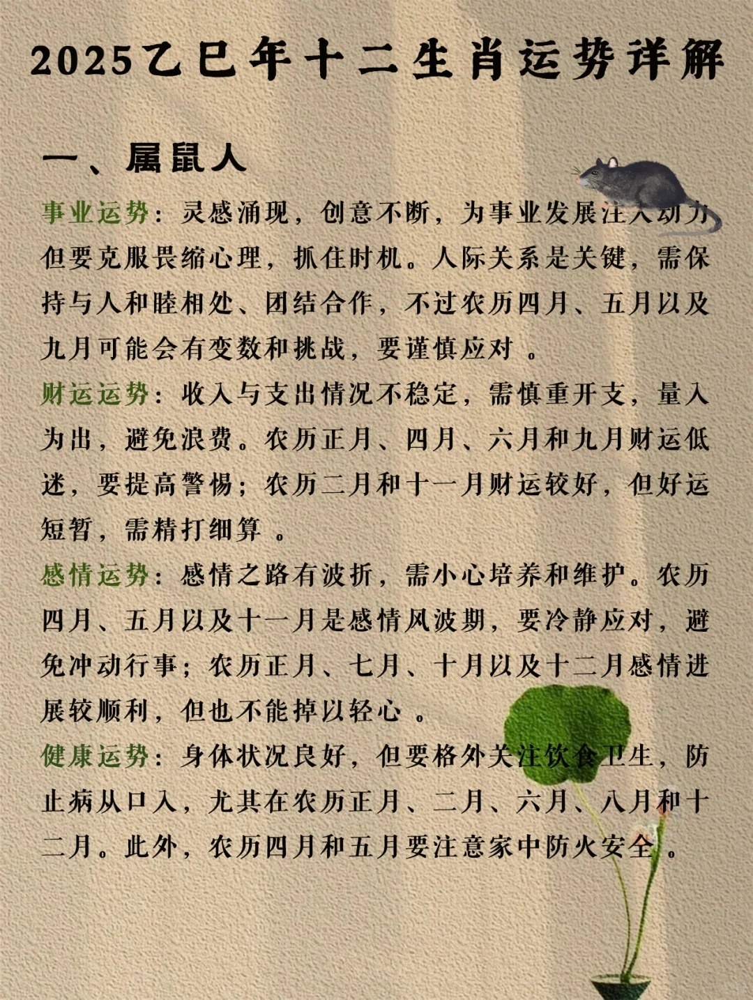 『最新完整版』2025年十二生肖運勢詳解，2025年十二生肖運勢全面解析